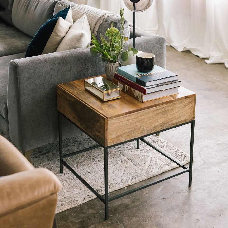 Industrial Storage Side Table west elm United Kingdom